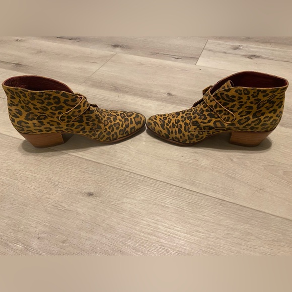Monica Marquez Animal π Print Ankle Boots Shoes Leather Quality Sz 4 π²π½ 7.5 πΊπΈ - Picture 2 of 8